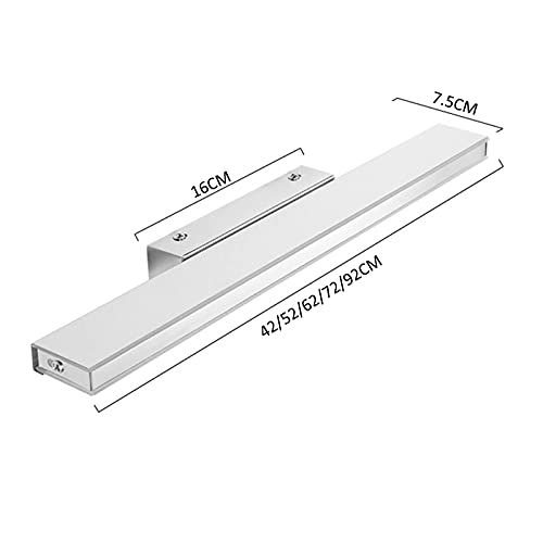 Aplique LED de espejo para baño en acero inoxidable y acrílico con diseño impermeable 42-92cm 2