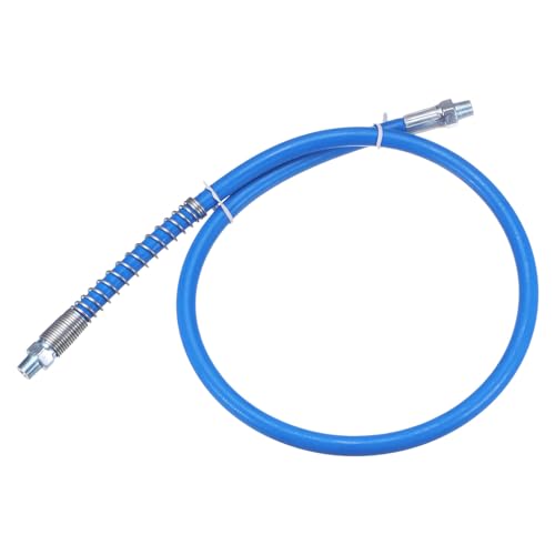 sourcing map Tuyau de pistolet à graisse de 80 cm 10 000 psi à ressort flexible haute pression à dégagement rapide avec coupleur filetage NPT de 0,3 cm...
