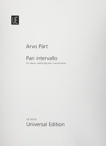 Pari Intervallo (for Piano 4 Hands Or 2 Pianos) by ARVO P??RT (2012-07-15)      Sheet music