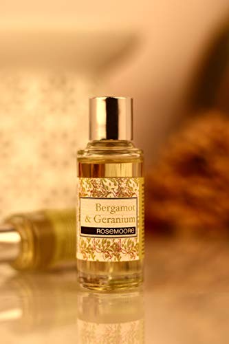 Rosemoore Scented Fragrance Oil for Burner, Electric Diffuser,Potpourri, Home Fragrance, Room Fragrance, Aromatherapy - Bergamot & Geranium, 15ml