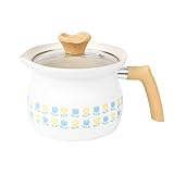 マルチポット15cm 吹きこぼれしにくい鍋フチ仕様 （チューリップ） IH・ガス火対応 ご飯鍋 ミルクパン 揚げ鍋 片手鍋 少人数 ミニ鍋2.5L 一人暮らし ガラス蓋付き コンパクト(チューリップ)