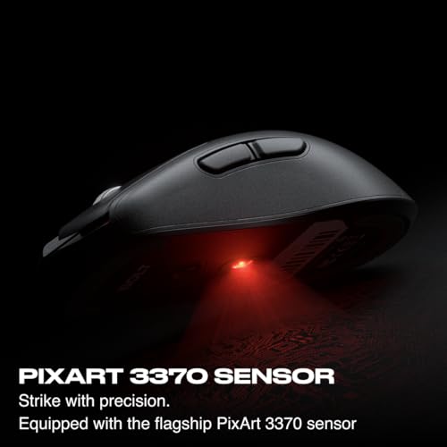 Fnatic Bolt Black Wireless Gaming Mouse - Pixart 3370 Sensor, 69g, WiFi & Bluetooth Battery Life 110-210h, USB-C Charging, Kailh GM 8.0 Switches, 4 Profiles & DPI Stages, Virgin PTFE Skates (Windows) - Image 5
