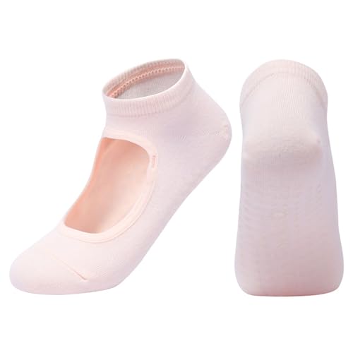 Beimus Femmes Pilates Chaussettes Résistantes À La Cheville Full Fall Fall Prevention Grip Sock Pour La Danse De Fitness Dance Confortable Chaussettes