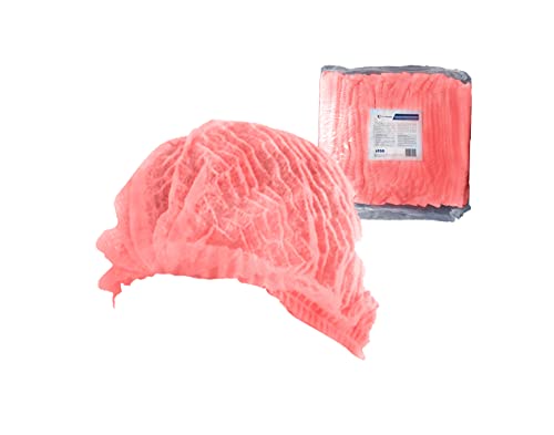 Charlottes jetables pour cheveux OneProtek - 100 Pièces (Rouge) - Bouffants respirants et résistants Cover