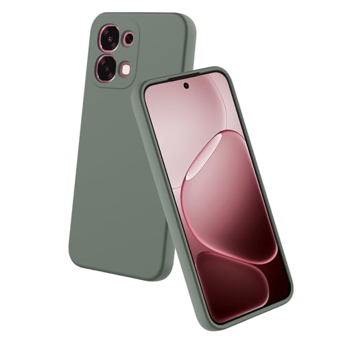Image of Casotec Back Cover for Oppo F31 5G | Full Camera Protection | Premium Liquid Silicon Case | Flexible Bumper Case for Oppo F31 5G (Military Green)