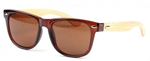 UV400 Protection Man Woman Handmade Bamboo Wood Leg Sunglasses Retro Vintage Wooden Sides