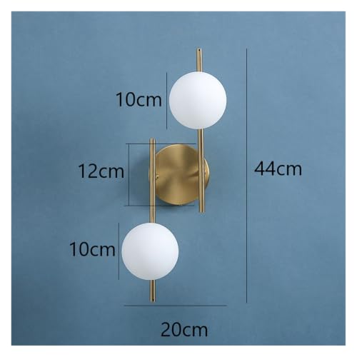 Iluminación de pared moderna para salones oscuros con difusor de vidrio 2