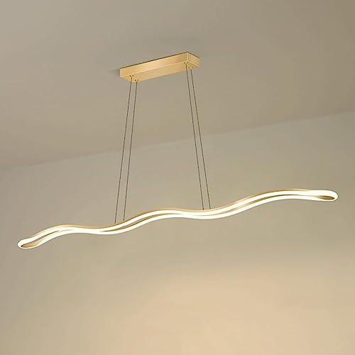 Lustre de suspension pour le salon contemporain avec éclairage LED linéaire