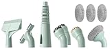 Newbealer 11 Pieces Replacement Accessories for All-in-1 Steam Mop & Detachable Handheld Cleaner NB602N, Brass, Gap, Nylon, Magic Brushes, Steam Jet Nozzle and Squeegee (Mint Green 11pcs)