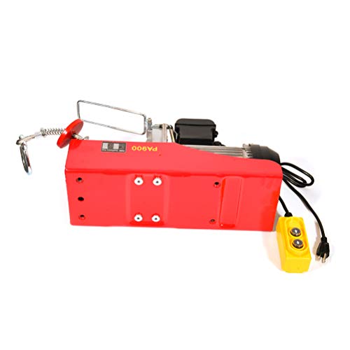 Electric for M-ini Hoist, TUPARTS 2000LBS Overhead Winch Crane Powered Wire Hoist w/Remote Control for Garage Auto Shop (1600W) - Thumbnail 3