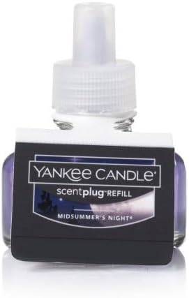 Yankee Candle ScentPlug Refill for Plug in Air Fresheners, Scented Oil Refills, Long Lasting Home Fragrance, Midsummers Night (Pack of 4)