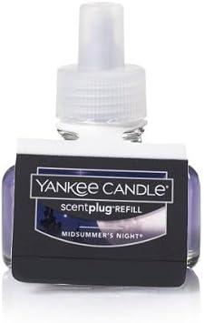 Yankee Candle ScentPlug Refill for Plug in Air Fresheners, Scented Oil Refills, Long Lasting Home Fragrance, Midsummers Night (Pack of 6)