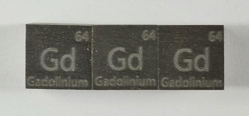 Image of 0.39 inch 10mm Gadolinium Metal Cube Gd 99.9% Pure Periodic Table Element Collection Science Education Display Block Cube + Acrylic Case Box - 1PC