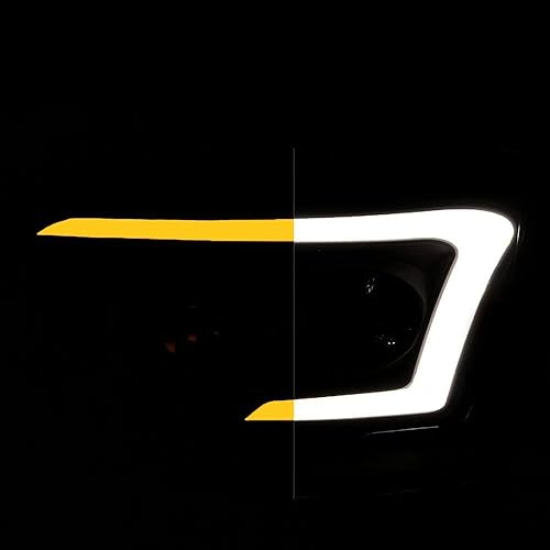 Miniatura 4 de ANZO - 06-09 Dodge RAM 150025003500 - Faros delanteros color negro  lente transparente con barras de luz Switchback 111526