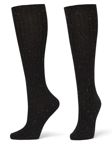 HUE Women's Ribbed Tweed Knee Sock 3 Pair Pack2