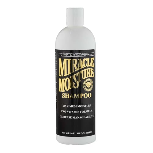 Chris Christensen Diamond Series Miracle Moisture Dog Shampoo Groom Like a Professional Pro-Vitamin Formula Provides Maximum Moisture Use on Both Dogs and Cats Made in the USA 16 oz