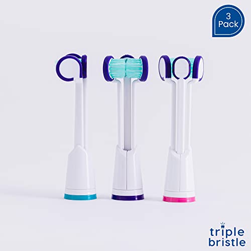 Compatible With Philips Sonicare® Only- Three Headed Replacement Toothbrush Heads - Fits Only Sonicare Models: Diamondclean, Flexcare+, Healthywhite+, 2 Series Plaque Control (Soft Bristles - 3 Pack) #TOP5