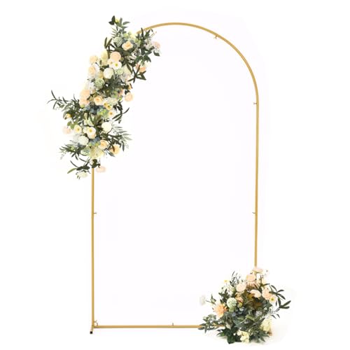 Vincidern 7.2 ft Balloon Arch Backdrop Stand Gold, Wedding Arch