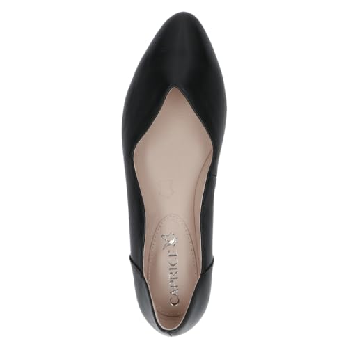 CAPRICE Damen Pumps 9-22200-42 Schwarz Strukturiert G-weite Ballerina, Schwarz Strukturiert, 38 EU Weit – Ansicht 2