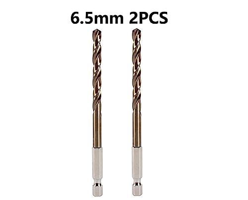 Foret hélicoïdal cobalt 6.5mm à emmanchement hexagonal pour visseuse à choc - 2