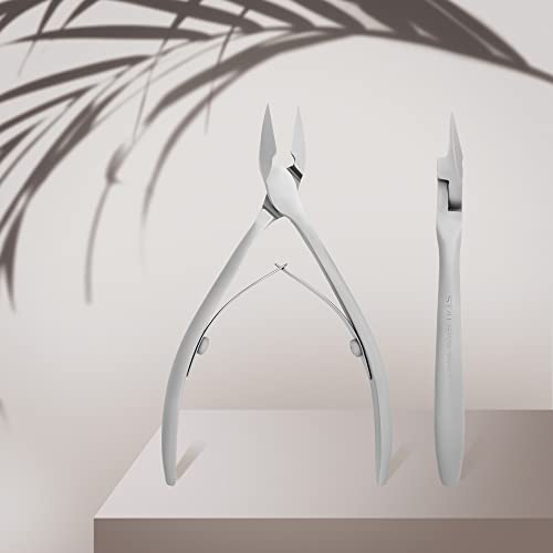Natury Nails STALEKS PRO 14 mm Stainless Steel Nail Pliers for Precise Pedicures, Silver - Image 2
