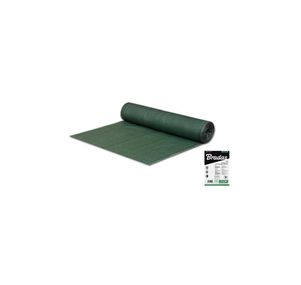 Bradas AS-CO6015050GR ochrona przed wzrokiem - ochrona przed wiatrem - ochrona przed kurzem, 1,5 x 50 m, stopień zacienienia 55%, ciemnozielona