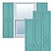 Ekena Millwork TFP001CP18X045PT True Fit PVC Cedar Park Fixed Mount Shutters, 18"W x 45"H, Pure Turquoise