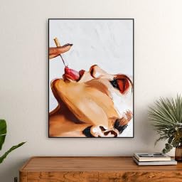 Portrait femme lèvres rouges pop art sur toile 80x120cm pour raviver un mur de chambre vide
