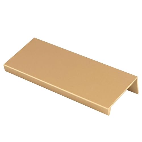  - 100mm Satin Brass Squared Lip Edge Pull