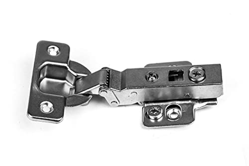 Berta 20-Pack Frameless Soft-Close Cabinet Hinges, 3D Adjustable Clip-On with Mounting Screws for -45° Corner Applications – Durable & Easy to Install