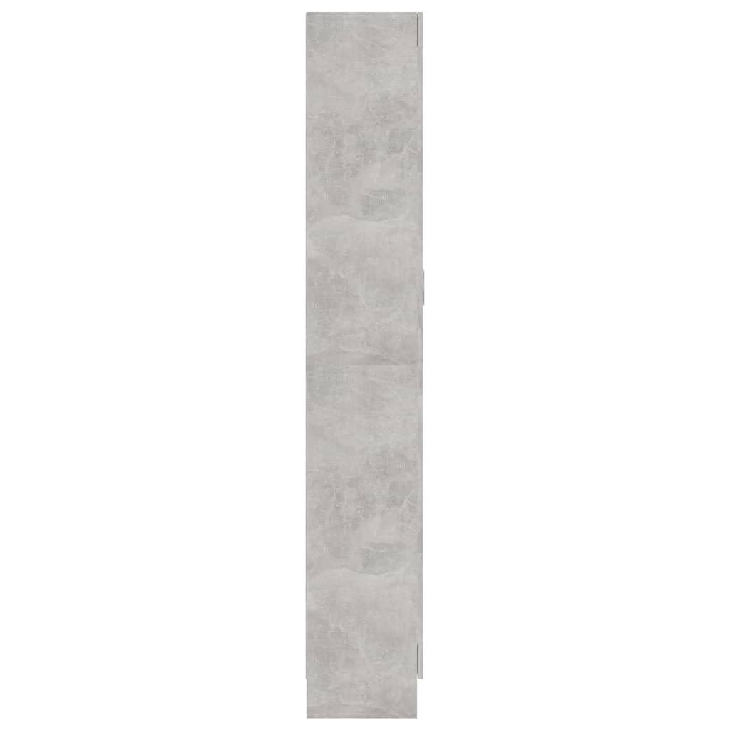 vidaXL Armario de Libros Estante Estantería Soporte Almacenamiento Muebles Decoración Oficina Estudio Contrachapada Gris Hormigón 82,5x30,5x185,5 cm
