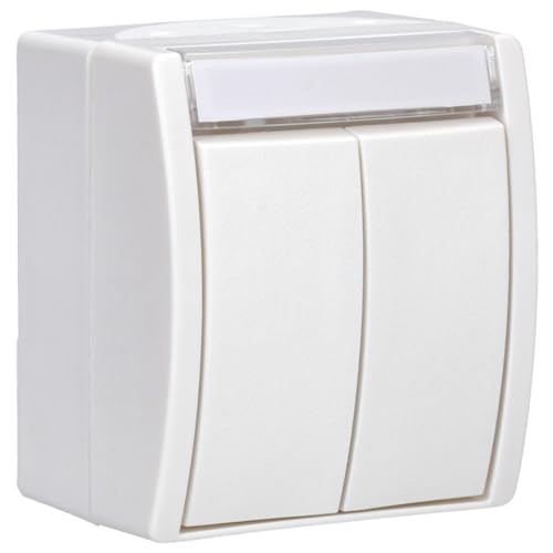 Double capteur série Busch-Jaeger 2621 WN-54-205-101 avec IP44 étanche