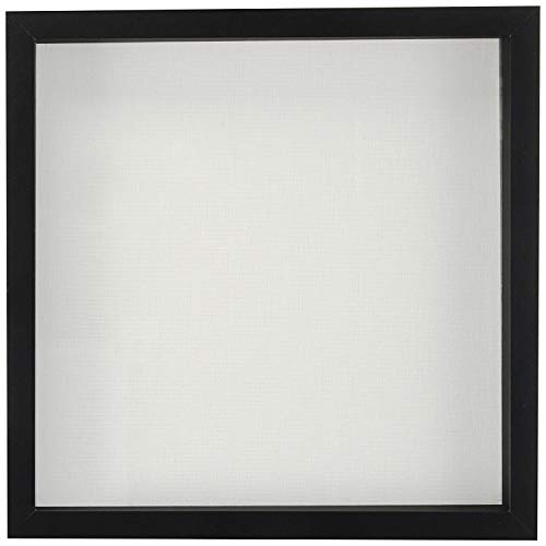 image for EDGEWOOD Square Shadow Box Picture Frame Linen Background Real Glass F