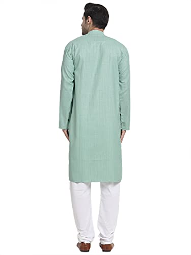 Image of KRAFT INDIA Men Cotton Striped Kurta Pyjama Set