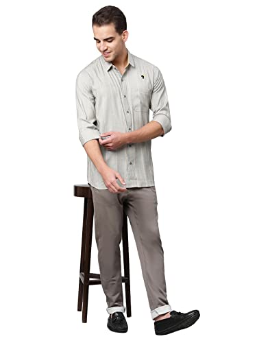 Image of Nirmla Fashion Men's Solid Regular Fit Full Sleeve Cotton Casual Shirt