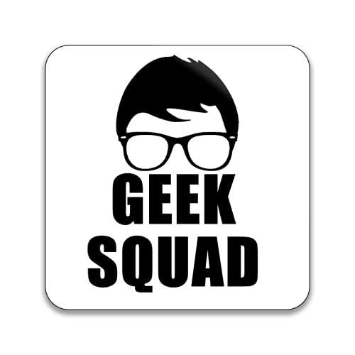 Gift Insanity Geek Squad - Pack Of 10 Square Stickers - 55Mm X 55Mm
