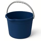 JOEY'Z 10QT (9.5L) Cleaning Bucket with Handle and Spout – Heavy Duty Mop Bucket for Household Use, Utility Pail for Water, Storage, or Car Wash - Plastic Buckets, Plastic Buckets with Handles - Blue