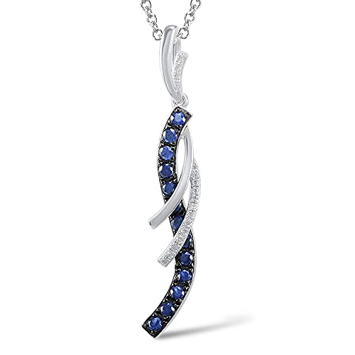 Pendentifs pour femmes anti-ternissement en zircone cubique bleu brillant
