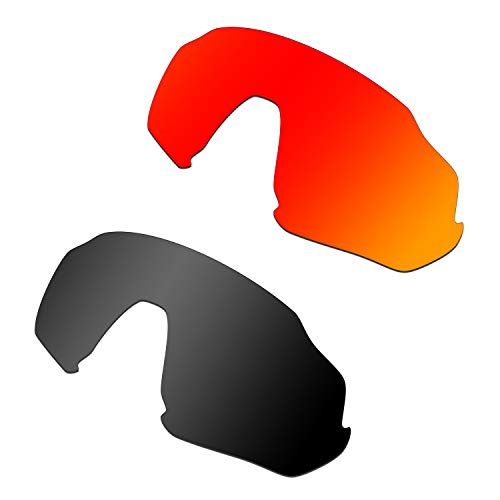 Lentille de rechange Oakley Flight Jacket rouge noir pour lunettes de soleil sport