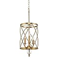Kira Home Eleanor 26.5" Traditional 3-Light Chandelier, Cylinder Foyer Pendant Light, Adjustable Height, Warm Brass Finish