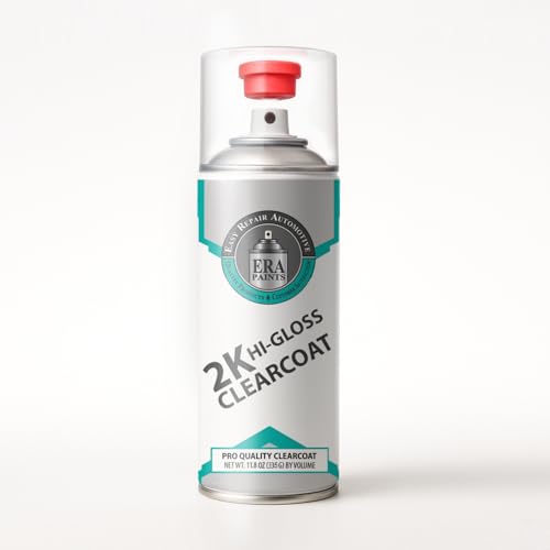 ERA Paints 2K High-Gloss Clear Coat Aerosol | Catalyst-Activated, UV & Chemical Resistant, Long-Lasting Gloss | 11.8 oz Spray Can with Premium Fan Nozzle | Made in USA (1-Pack)