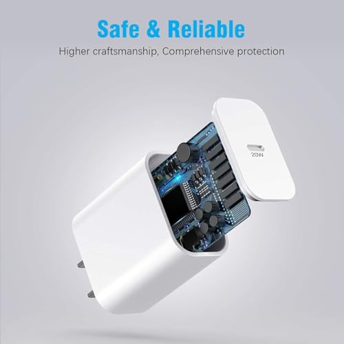 Image of 20W Original Super Fast Charger & Type C Cable Compatible with iPhone 16 Pro Max /16 Pro /16 Plus /16, iPhone 15 Pro Max /15 Pro /15 Plus /15, Samsung Type C Models, White