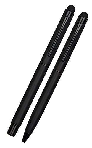 Image of amazon basics Multi-Tool Pen Set, Elegant Stylus, Roller, and Ballpoint Combo, 2 Pieces