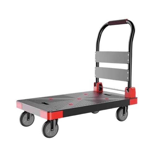 Carro de Plataforma Carro pequeño for el hogar, transportador portátil, Ligero, Plano, silencioso, Plegable, Remolque exprés Plataforma Carro