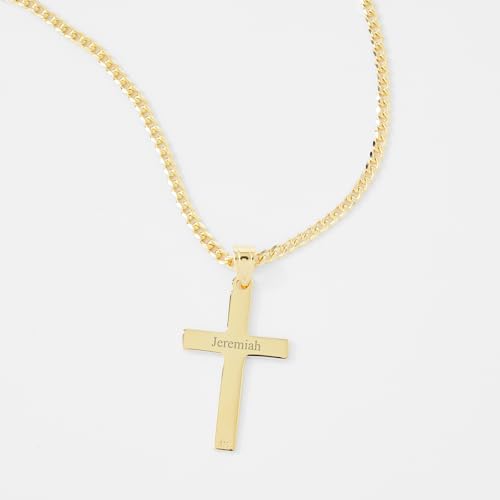THINGS REMEMBERED Personalized Gold Cross Necklace (Free Customization)2