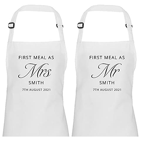 Personalised Wedding Apron for Newlyweds Cover