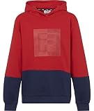 FILA Sudadera con Capucha Borken Regular, True Red-Medieval Blue, 170/176 cm para Niñas