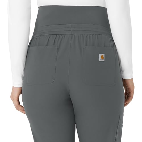 Carhartt Force Essentials Women's Maternity Jogger Scrub Pant, Pewter, XL - image 4