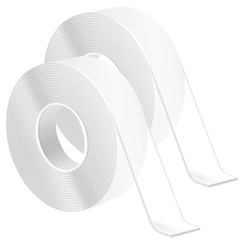 Cinta doble cara extrafuerte para colgar cuadros sin clavos, gel lavable de 5 metros