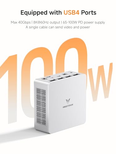 Image of MINISFORUM UM750L Slim Mini PC, AMD Ryzen 5 7545U Mini Computer(6C /12T, Up to 4.9GHz), 16GB LPDDR5 RAM & 1TB PCIe 4.0 SSD, HDMI /DP /USB4, 4 x USB Type A,2.5G LAN,WIFI6E /BT5.3
